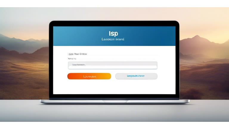 Screenshot of an internet provider login page